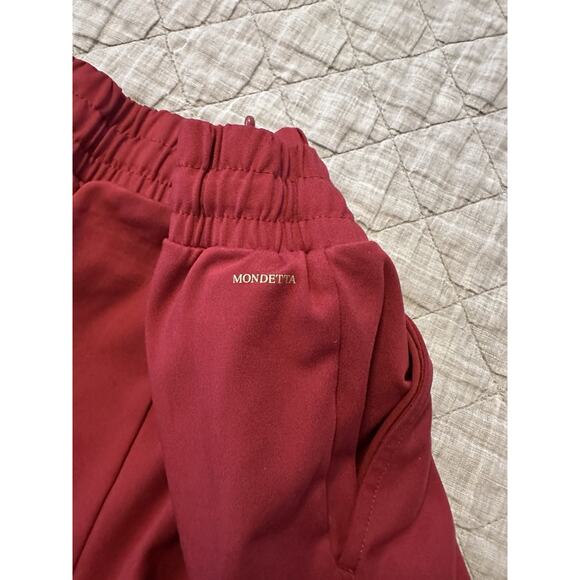 Mondetta Performance Luxury Cargo Jogger Pants Red Women’s Large Elastic Waist - Picture 8 of 9